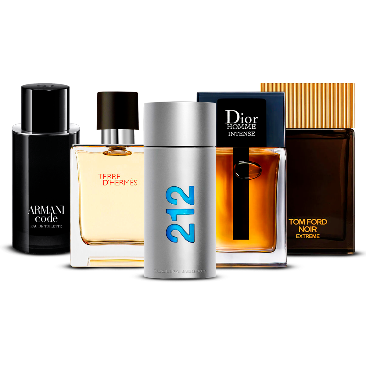 Set di 5 profumi – Armani Code, Invictus, Dior Homme Intense, Bleu de Chanel i Terre d'Hermès